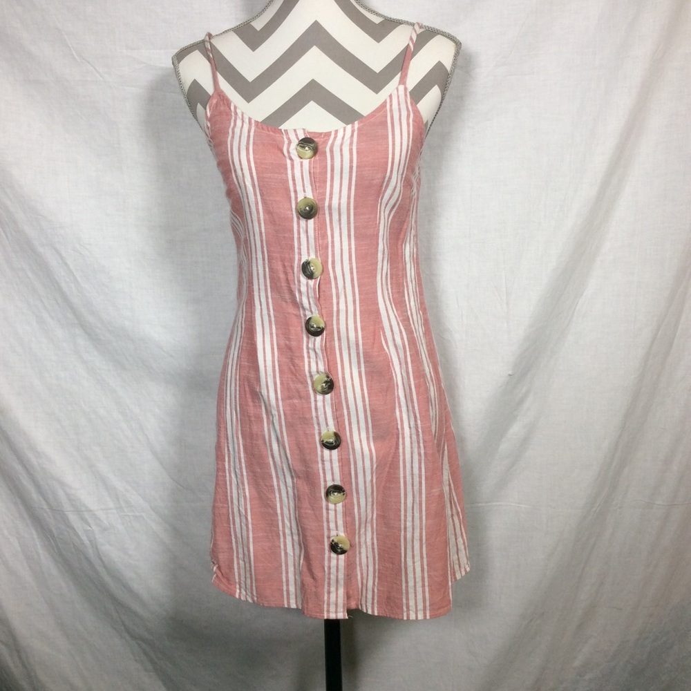 Derek Heart Women’s Pink White Striped Dress